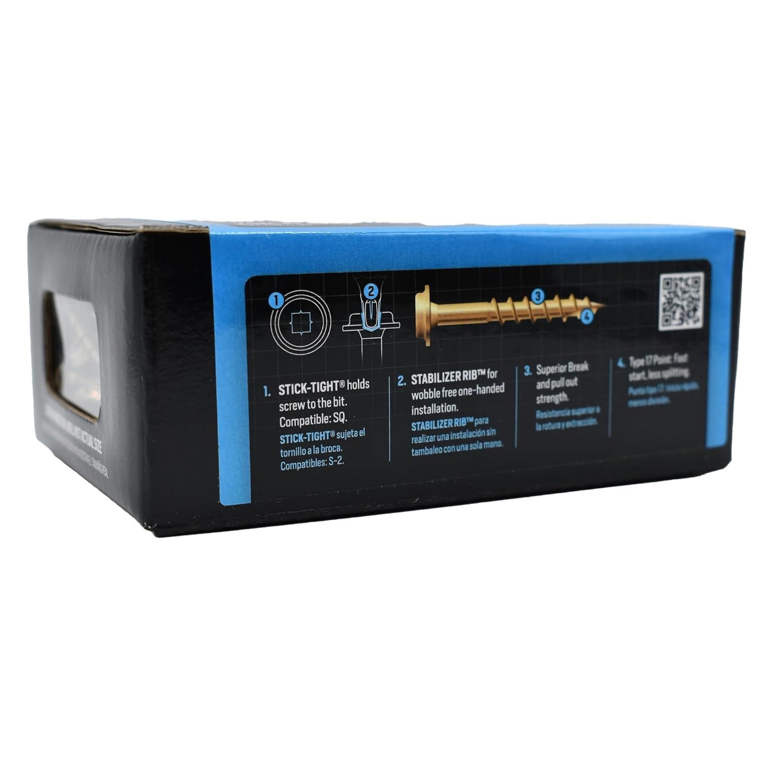 Velocity 1 1/4 Pocket Hole Screws (Size #8, 1 Lb) – Stick Tight Technology, Washer Head with Square Drive & 3" Driver Bit, Zinc Plated Screws for Wood (188 Pieces) - Image 4