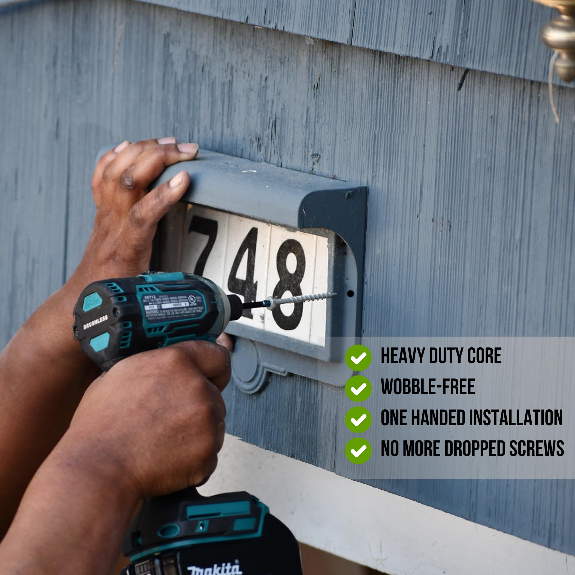 Velocity Exterior 2 1/2 Wood Screws and T25 Torx Bits (Size #10) – Stick Tight Technology, Made with Carbon Steel, Includes Hexstix Bit & Storage Organizer Fence Screws for Wood (375 Pieces) - Image 3